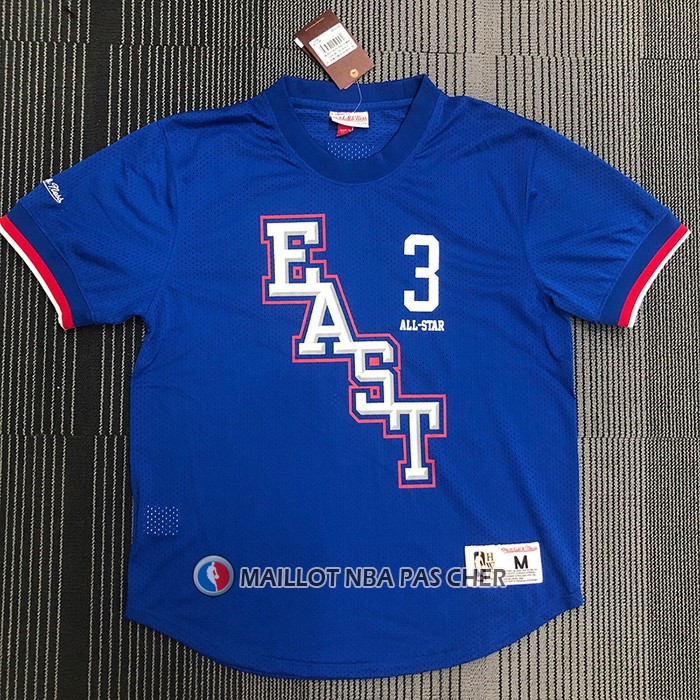 Maillot Manche Courte All Star 2009 Allen Iverson NO 3 Bleu